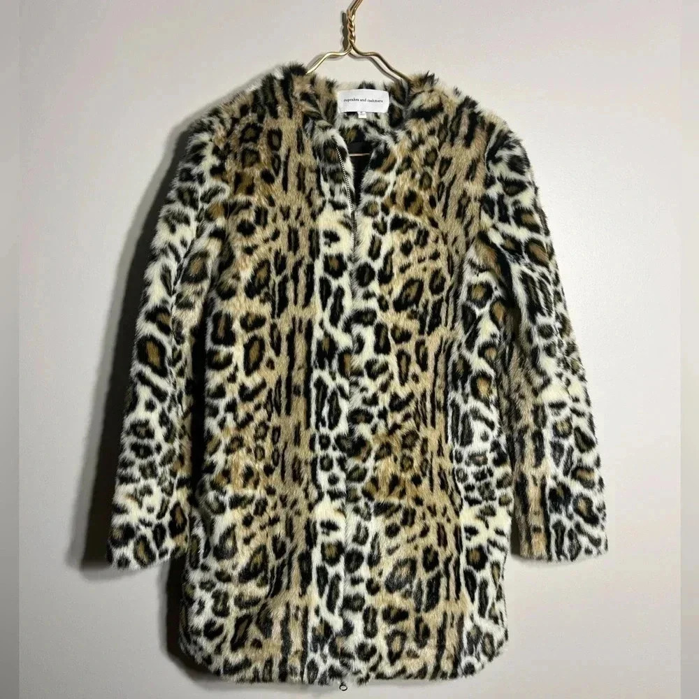 Animal print Cupcake & Cashmere Faux fur coat Size S